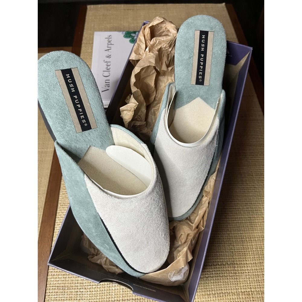 Hush Puppies Gatsby Size 7M Leather Slip On Mules Slippers‎